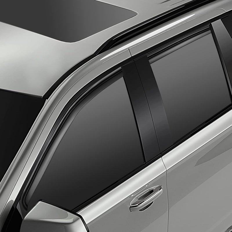 Cxdar Window Rain Guards for 2007-2013 Chevy Silverado/GMC Sierra 1500/Avalanche, 07-14 Silverado/Sierra 2500HD 3500 HD/Suburban/Yukon XL Window Visors Vent Guard Shade Deflector Crew Cab - Image 2